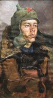 Голова красноармейца.  Портрет Геннадия Малиновского. Этюд к картине «Враги»