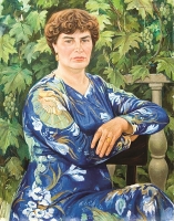 Портрет жены в синем
